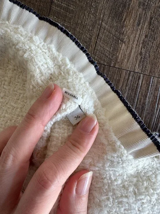 Sandro Molly Tweed Patch Pocket Minidress in Ecru - Size EU 36 - Picture 4 of 10